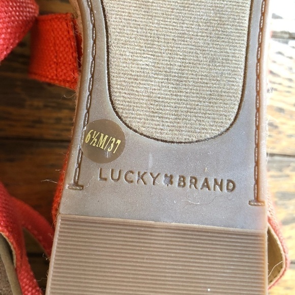 NWOB Lucky Brand Wensdei Cork Wedge Sandals - Picture 8 of 8